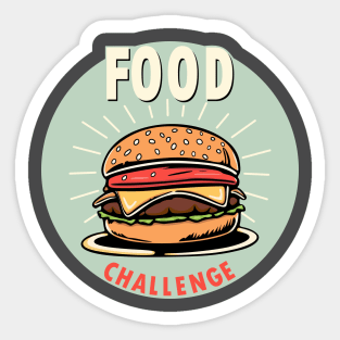 Epic Food Challenge Burger Design – Competitive Eating Inspired Sticker